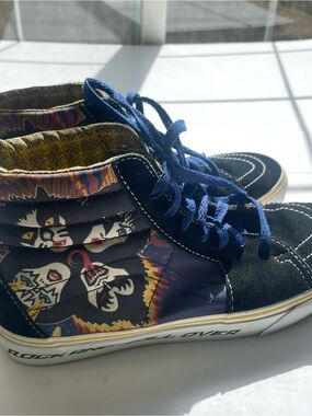 Vans x KISS Sk8-Hi Rock and Roll Over Sneakers 2008 Men 9 / Women 10.5